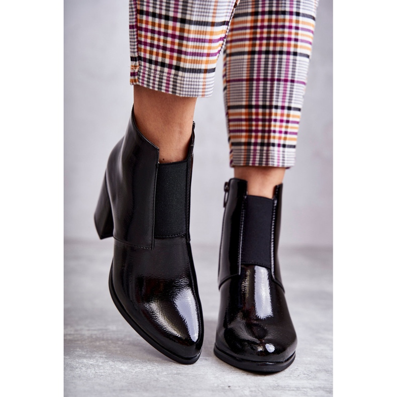 PL4 Klassische Lackstiefel La.Fi 260035B-LA Schwarz 2