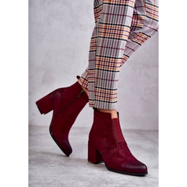 PL4 Klassische Wildlederstiefeletten La.Fi 260035WI-SU Burgund rot mehrfarbig 1