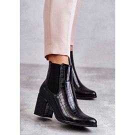 PL4 Stiefeletten aus Schlangenleder La.Fi 260038B-XC Schwarz 1