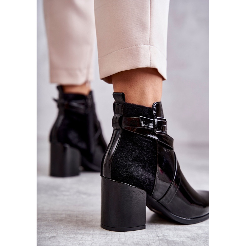 PL4 Modischer Lackstiefel La.Fi 260037B-LA Schwarz 2