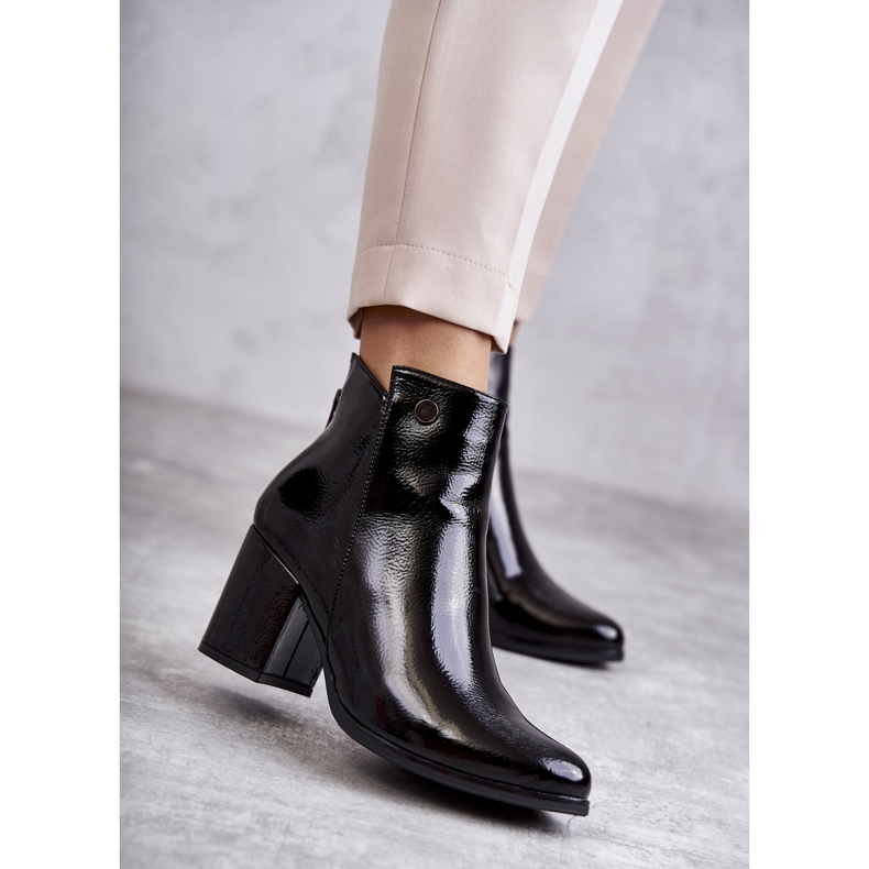 PL4 Lackierte Damenstiefel La.Fi 260039B-LA Schwarz 1