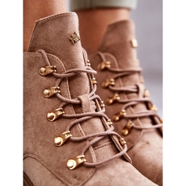 S.Barski Klassische beigefarbene Telma-Stiefel aus Wildleder für Damen 2