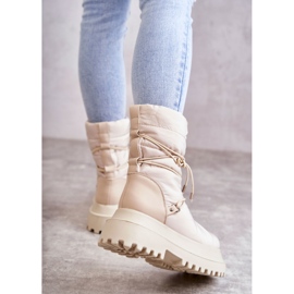 FS1 Schneestiefel für Damen auf der beigefarbenen Lilou-Plattform 2