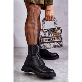 PJ1 Lederstiefel mit Nieten Schwarz Palmira 1