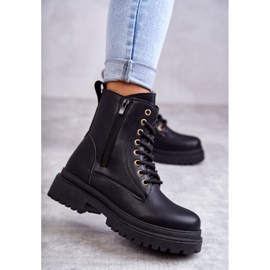 Warmer Lederstiefel für Damen Schwarz Dorchen 2
