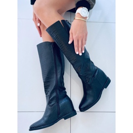 Stiefel auf dem versteckten Solange Black Wedge schwarz 1