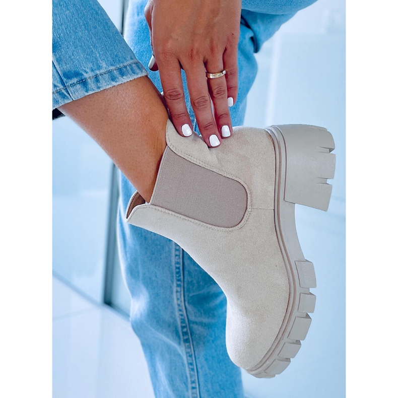 Chelsea-Stiefel für Damen Aime Beige Suede 1