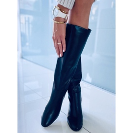 Leisha Schwarze hochhackige Stiefel 1