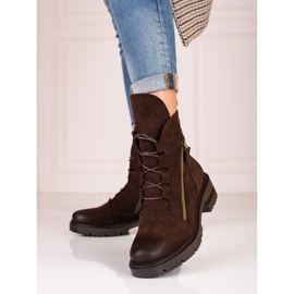 W. Potocki Potocki Arbeitskleidung aus braunem Wildleder für Damen 1