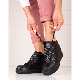 Damen Big Star Sneakers EE274127 schwarz 1