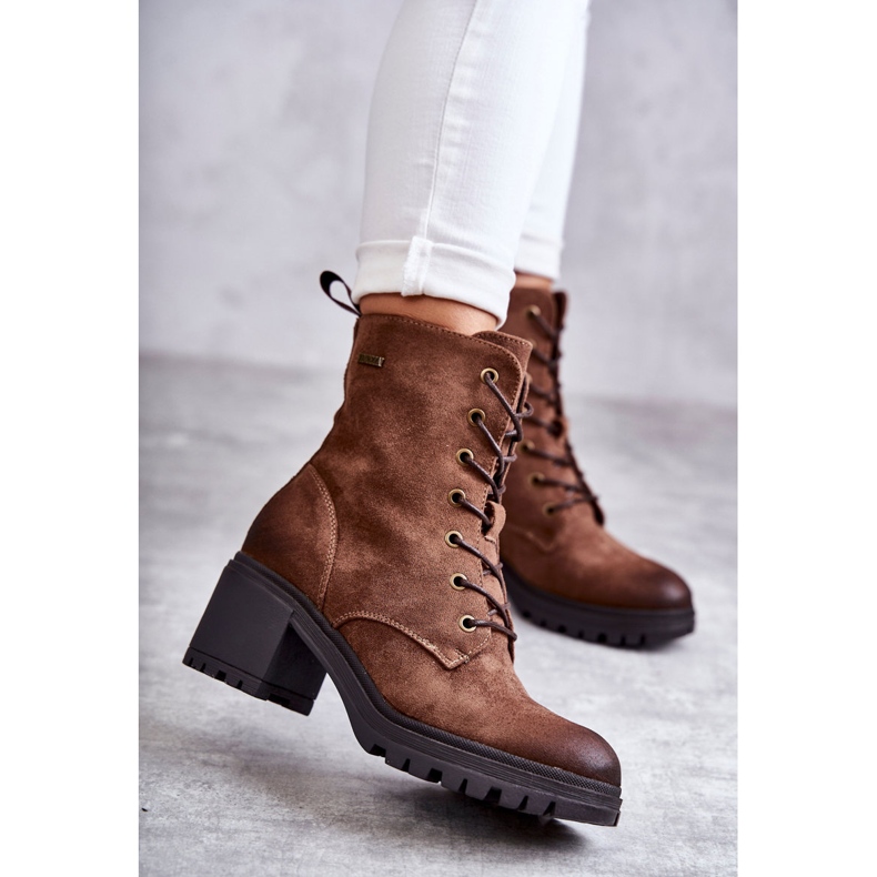 Vinceza Warme Damenstiefel auf High Heel Brown Grethe braun 1