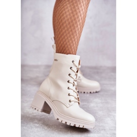 Vinceza Damen Warme Stiefel auf High Heel Hellbeige Grethe 1