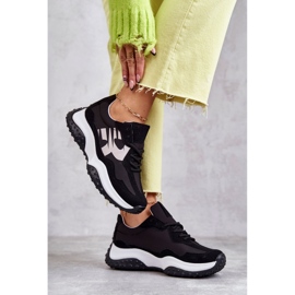 Vinceza Damen Sportschuhe gebunden schwarz Tolea 2