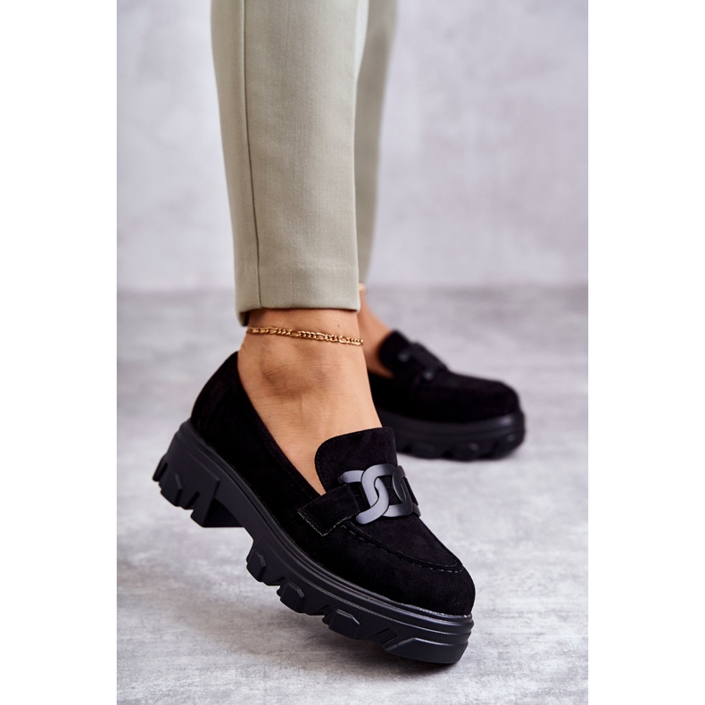 Vinceza Damenschuhe aus Wildleder auf der schwarzen Janne-Plattform 1