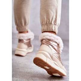 PE1 Schneestiefel zum Schnüren für Damen Hellbeige Anna 2