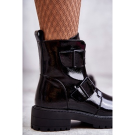 PJ1 Lackierte Damenstiefel mit Reißverschluss Schwarz Gritta 1