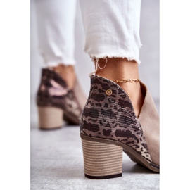 Damen Lederstiefel auf hohem Absatz Maciejka Beige 04492-43 braun 2