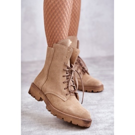 Wildlederstiefel mit Reißverschluss Nicole 2754 Beige braun 1