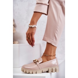 Sergio Leone Lackierte Loafer auf der Plattform Beige Inger 2