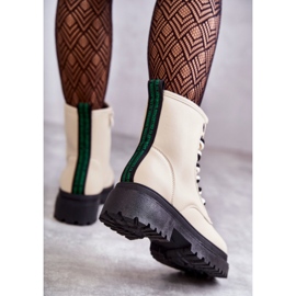 Damen Lederstiefel Workers Hellbeige Denila 2