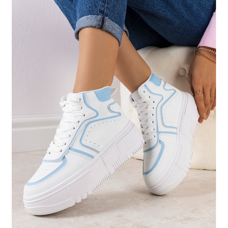 Weiß-blaue Sneakers von Zetta 1