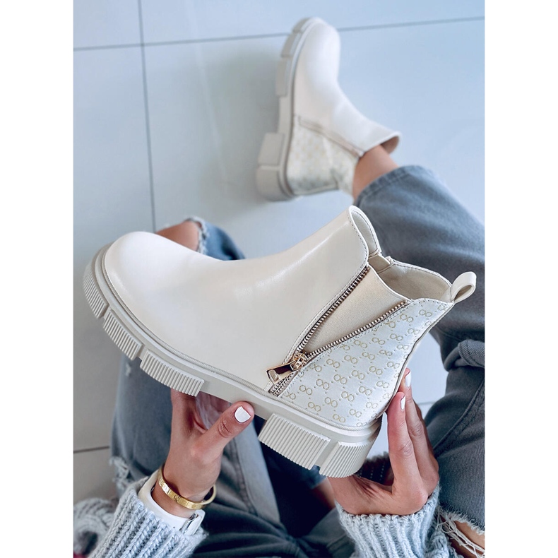 Ariana Beige Jodhpur-Stiefel 1