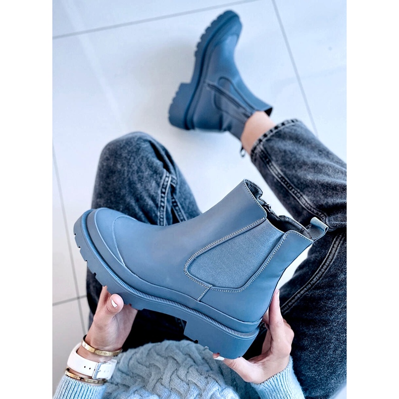 Carey LT.BLUE Jodhpur-Stiefel blau 1