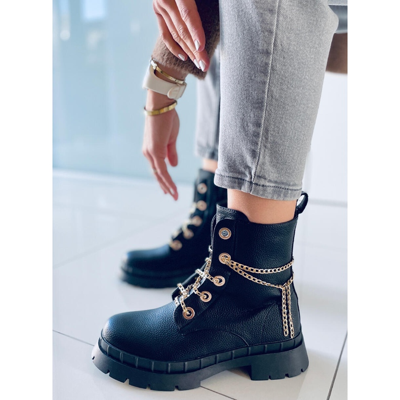 Schnürstiefel von Lohan Black schwarz 1