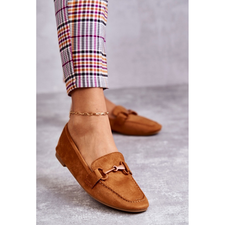 Wildleder-Loafer mit Camel Santi-Dekoration braun 1