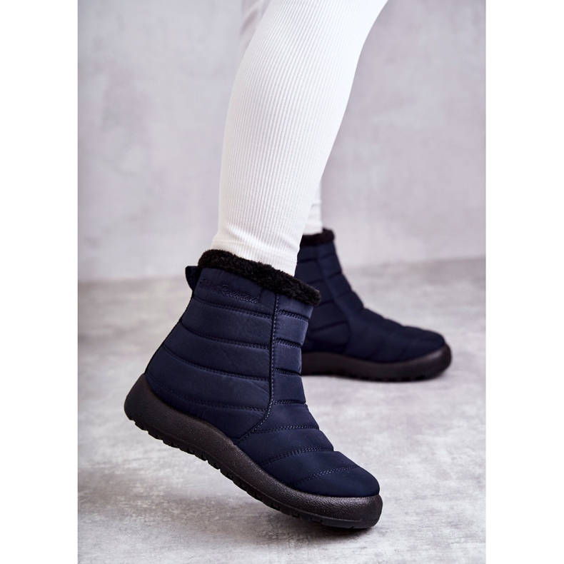 Marineblaue warme Schneestiefel für Damen Mezyss 1