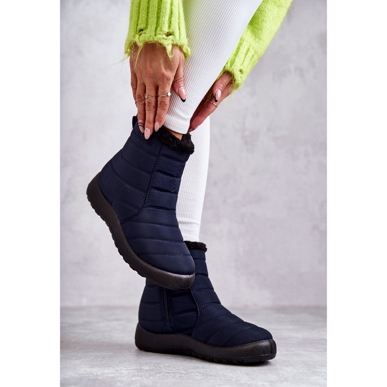 Marineblaue warme Schneestiefel für Damen Mezyss 2