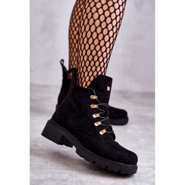 S.Barski Klassische schwarze Telma-Stiefel aus Wildleder für Damen 1