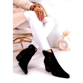 S.Barski Schwarze Cowboystiefel aus Wildleder für Damen Devon 3