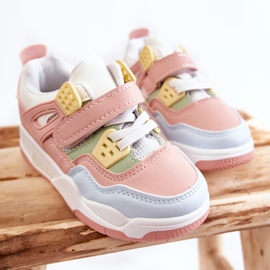FR1 Sportschuhe aus Leder für Kinder Multicolor Marisa blau rosa grün 1