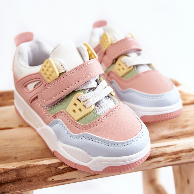 FR1 Sportschuhe aus Leder für Kinder Multicolor Marisa blau rosa grün 1