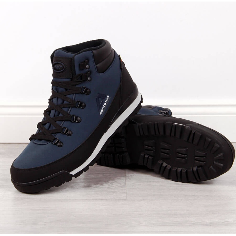 Trekkingschuhe wasserdicht aufgewärmt marineblau American Club 1
