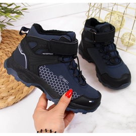 Wasserdichte marineblaue Schneestiefel von American Club für Jungen 1