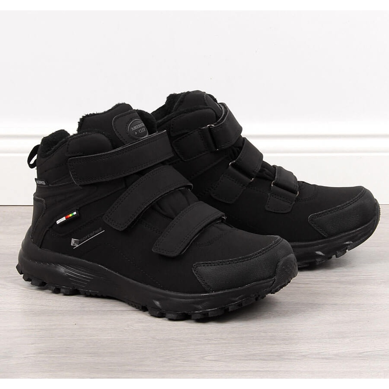 Wasserdichte isolierte schwarze American Club Trekkingschuhe für Herren 2