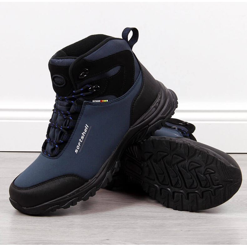 Wasserdichte marineblaue American Club Trekkingschuhe für Herren navy blau 1