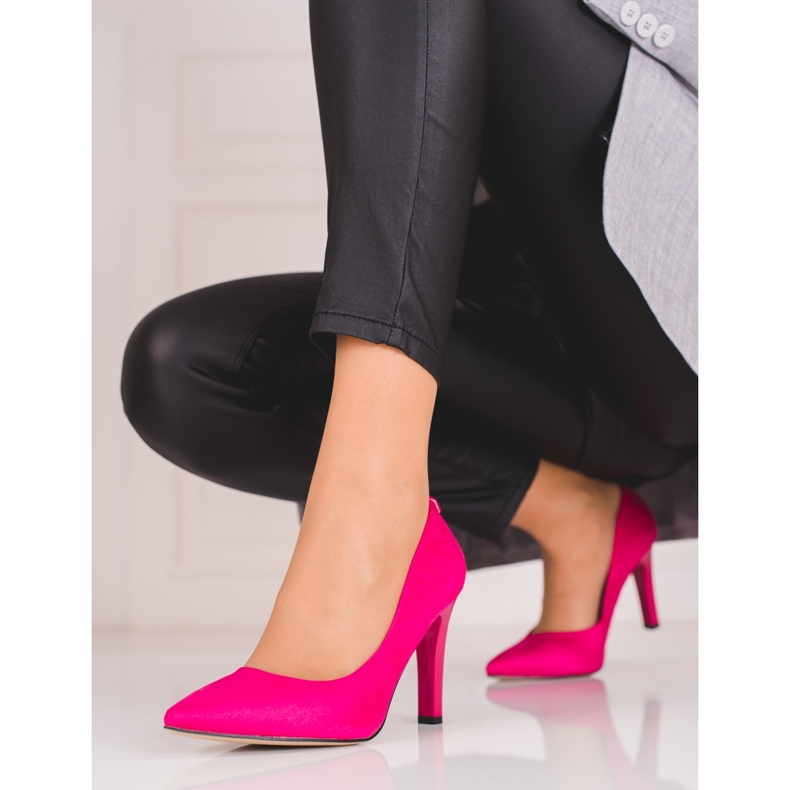 Damenpumps mit High Heels Shelovet pink rosa 1