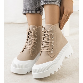 Braune Roxo-Turnschuhe khaki grün 1