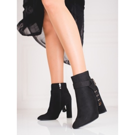 Damenstiefel auf der Post aus ökologischem Shelovet-Wildleder schwarz 2