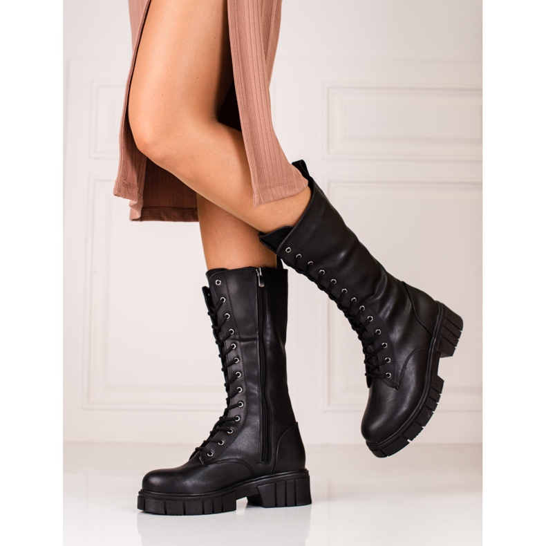Damen-Schnürstiefel von Sokolski schwarz 1