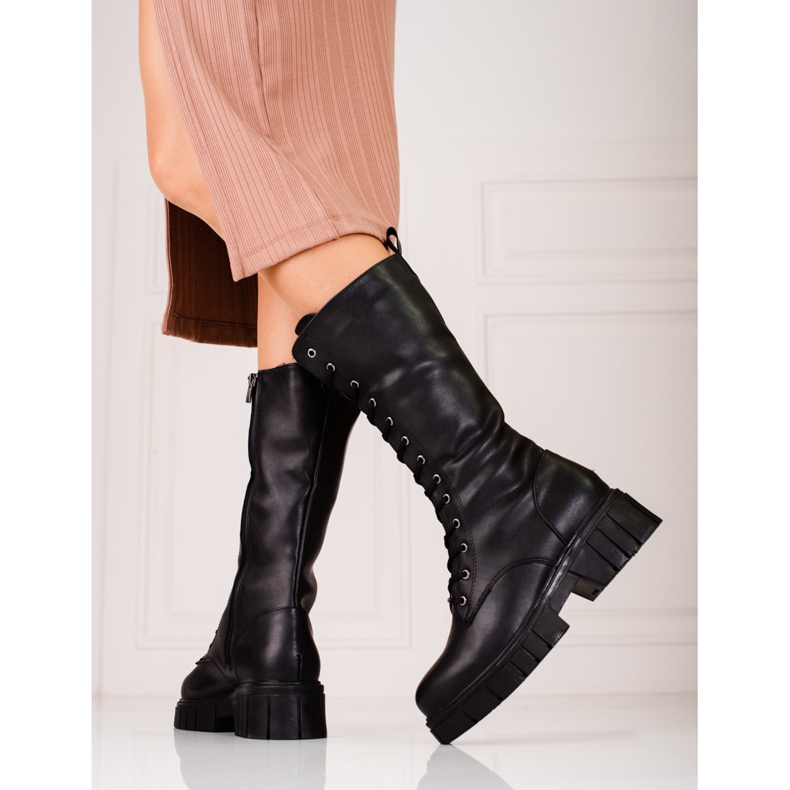 Damen-Schnürstiefel von Sokolski schwarz 2