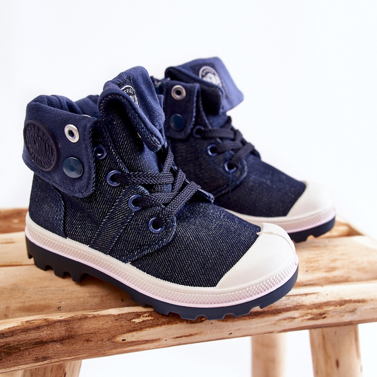 High-Top-Sneaker für Kinder, Navy Blue Tobby blau 1