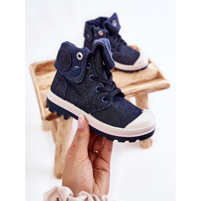High-Top-Sneaker für Kinder, Navy Blue Tobby blau 2