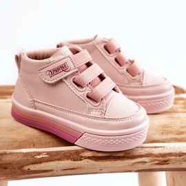 PA1 High-Top-Sneaker für Kinder mit geripptem rosa Baxter 1