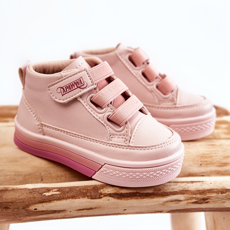 PA1 High-Top-Sneaker für Kinder mit geripptem rosa Baxter 1