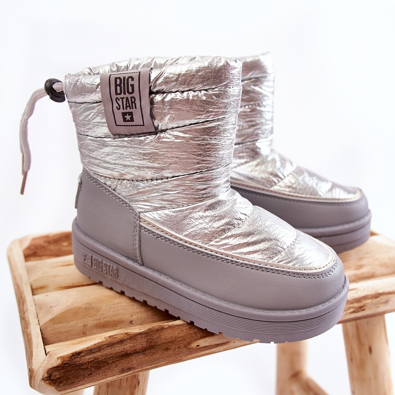 Schneeschuhe für Kinder Big Star KK374218 Szaro-Srebrne silber- 1