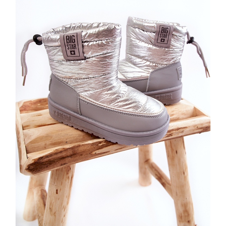 Schneeschuhe für Kinder Big Star KK374218 Szaro-Srebrne silber- 2